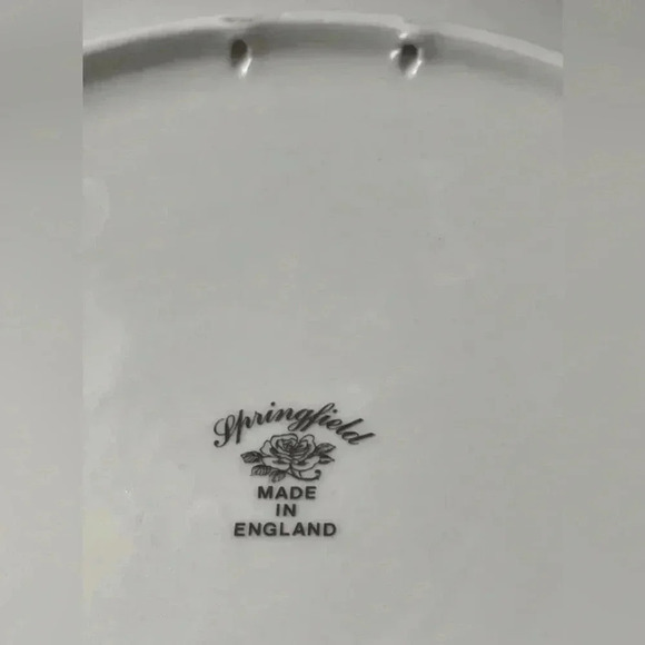 Springfield 1 Blue Floral Tea Rose Vintage 10” Dinner Luncheon 1 One Plate - Picture 5 of 10